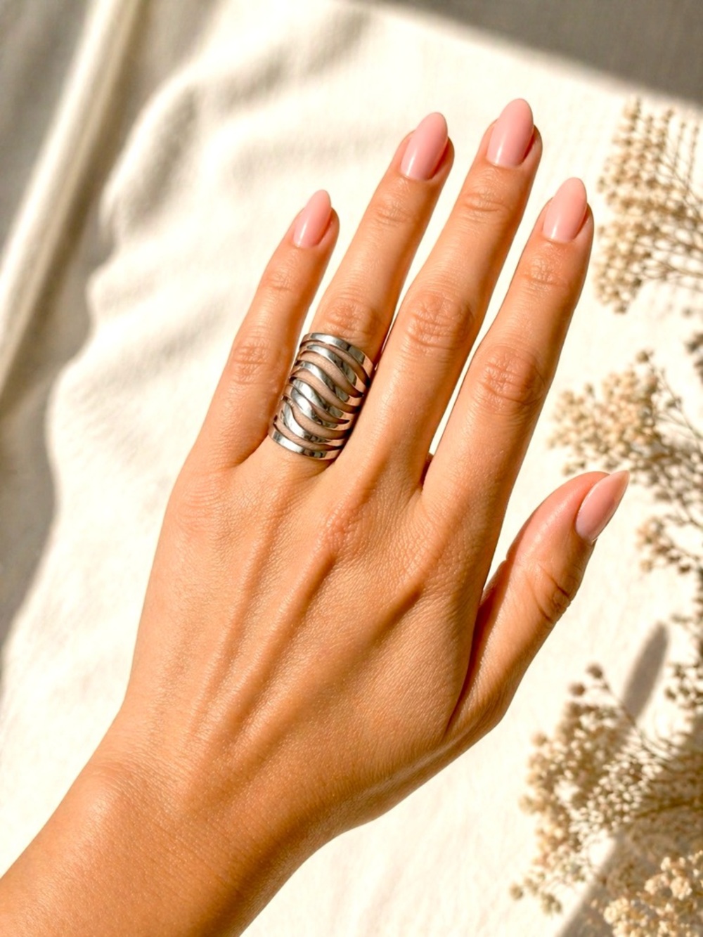 Vintage .925 Silver Large Ring size 6